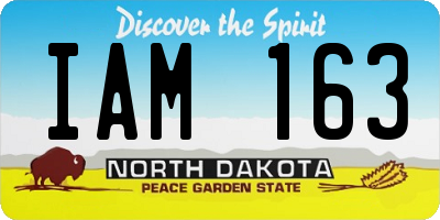 ND license plate IAM163