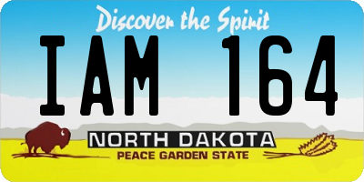 ND license plate IAM164