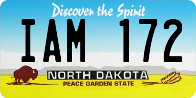 ND license plate IAM172