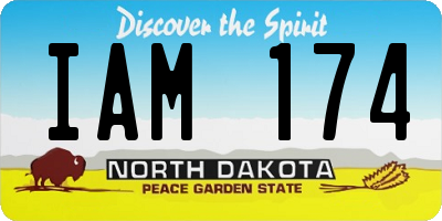 ND license plate IAM174