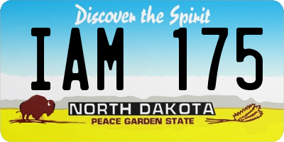 ND license plate IAM175