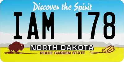 ND license plate IAM178