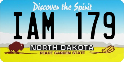 ND license plate IAM179