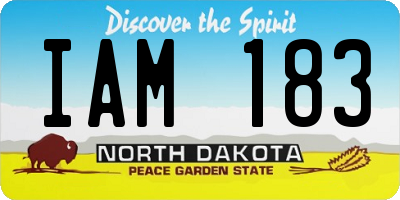 ND license plate IAM183
