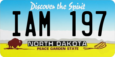 ND license plate IAM197