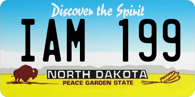 ND license plate IAM199