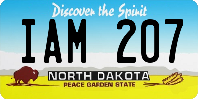 ND license plate IAM207