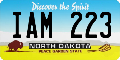 ND license plate IAM223