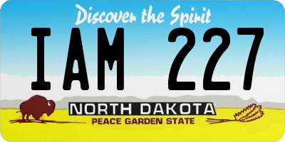 ND license plate IAM227
