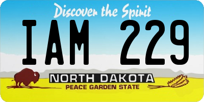 ND license plate IAM229