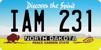 ND license plate IAM231