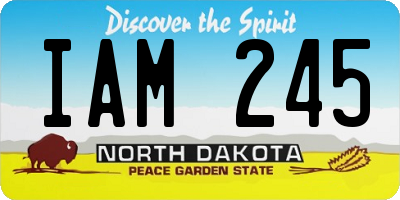 ND license plate IAM245