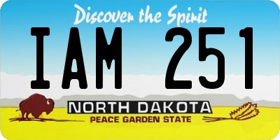 ND license plate IAM251