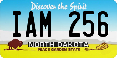 ND license plate IAM256