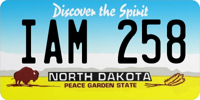 ND license plate IAM258