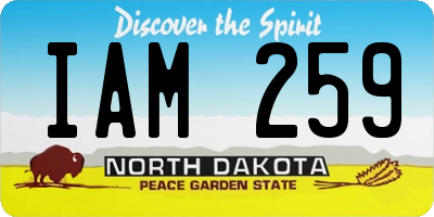 ND license plate IAM259