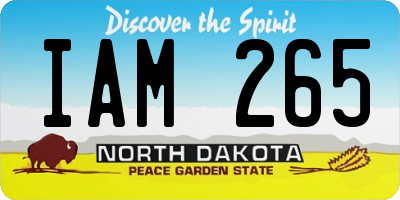 ND license plate IAM265