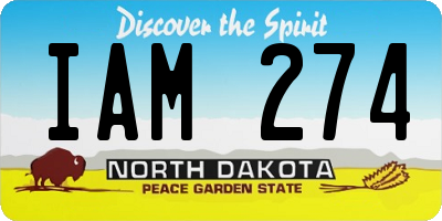 ND license plate IAM274