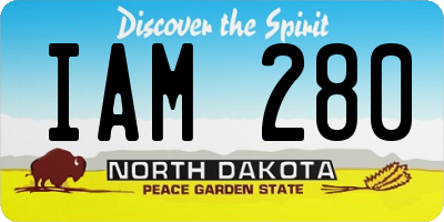 ND license plate IAM280