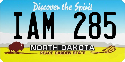 ND license plate IAM285