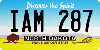 ND license plate IAM287