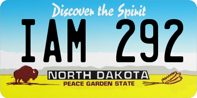 ND license plate IAM292