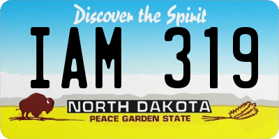 ND license plate IAM319