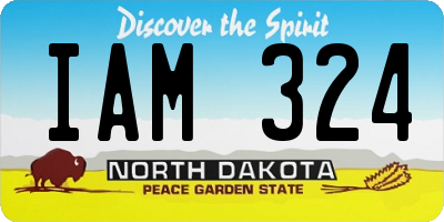 ND license plate IAM324