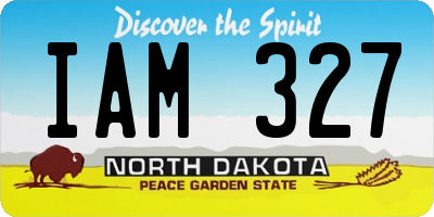 ND license plate IAM327
