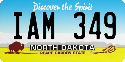 ND license plate IAM349