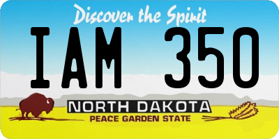 ND license plate IAM350