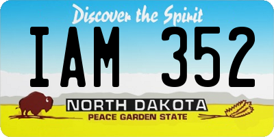 ND license plate IAM352