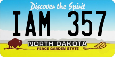 ND license plate IAM357
