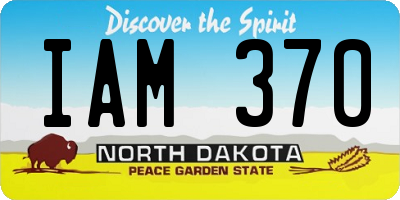 ND license plate IAM370