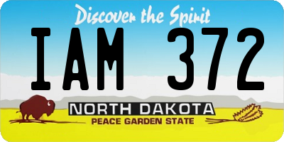 ND license plate IAM372