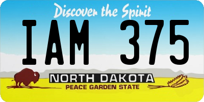 ND license plate IAM375