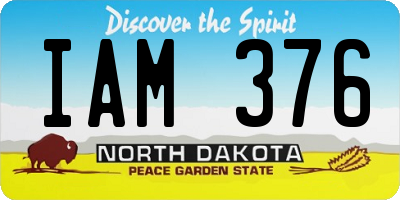 ND license plate IAM376