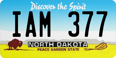 ND license plate IAM377