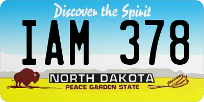 ND license plate IAM378