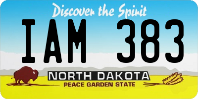 ND license plate IAM383