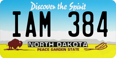 ND license plate IAM384