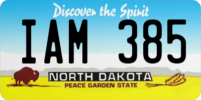 ND license plate IAM385
