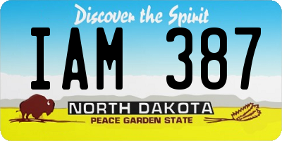 ND license plate IAM387