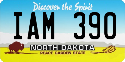 ND license plate IAM390