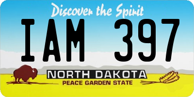 ND license plate IAM397