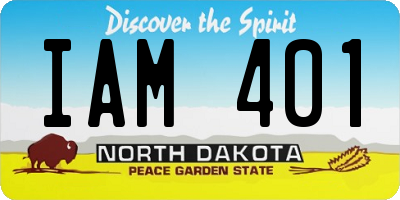 ND license plate IAM401