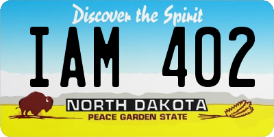 ND license plate IAM402