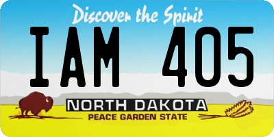 ND license plate IAM405