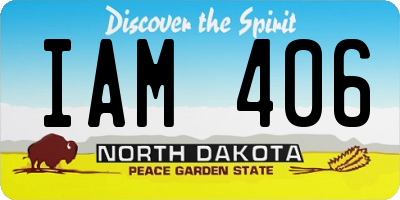ND license plate IAM406