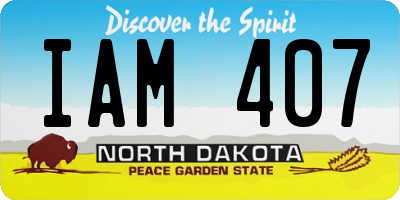 ND license plate IAM407